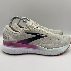 Brooks Ghost 16 Women's Size 8D Gray Blue Purple Walking Running Shoes Sneakers